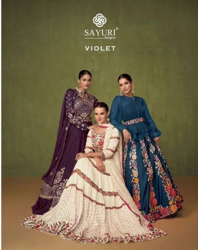 SAYURI VIOLET 5204 TO 5206 Designer Anarkali Suit wholesaler in surat